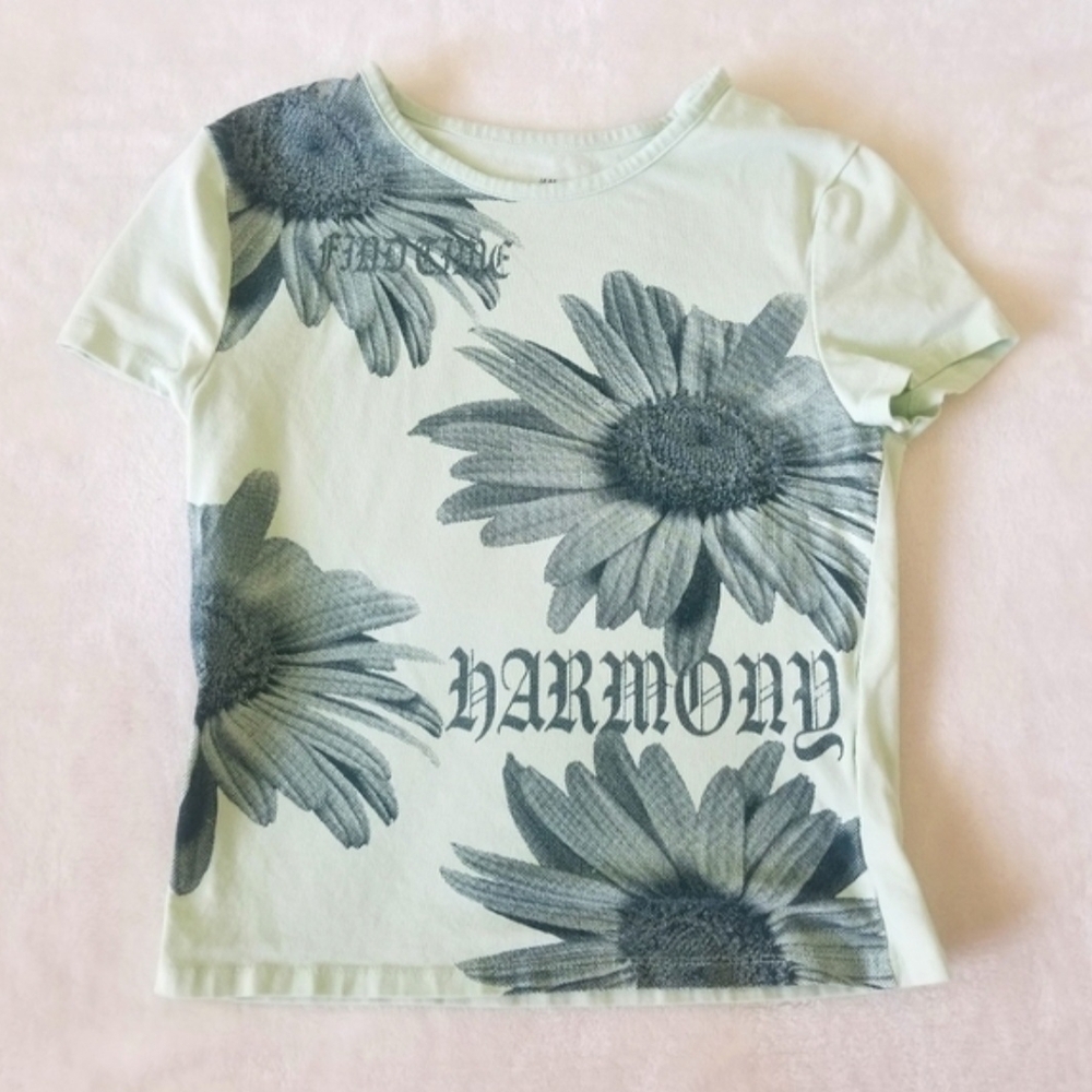 H&M Kids Harmony Floral Tee - Light Green